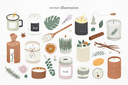 Scented candles vector illustrations, a Decorative Illustration by Fave Brush (Thumbnail 2 of 13)