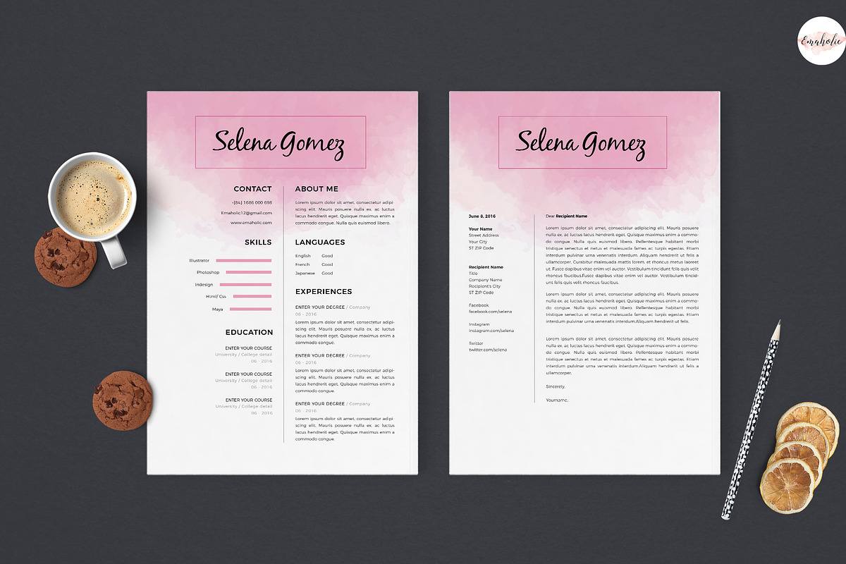 Professional CV and CoverLetter, a Resume Template by Emaholic Template (Photo 2 of 5)