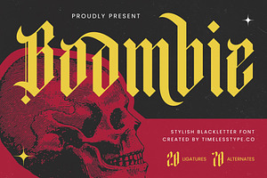 Boombie Stylish Blackletter Font, a Blackletter Font by timelesstype.co