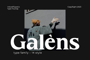 Galens | Serif font family, a Font by InkwellTypeCo