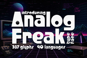 Analog Freak - 1980's Typeface, a Sans Serif Font by HipFonts
