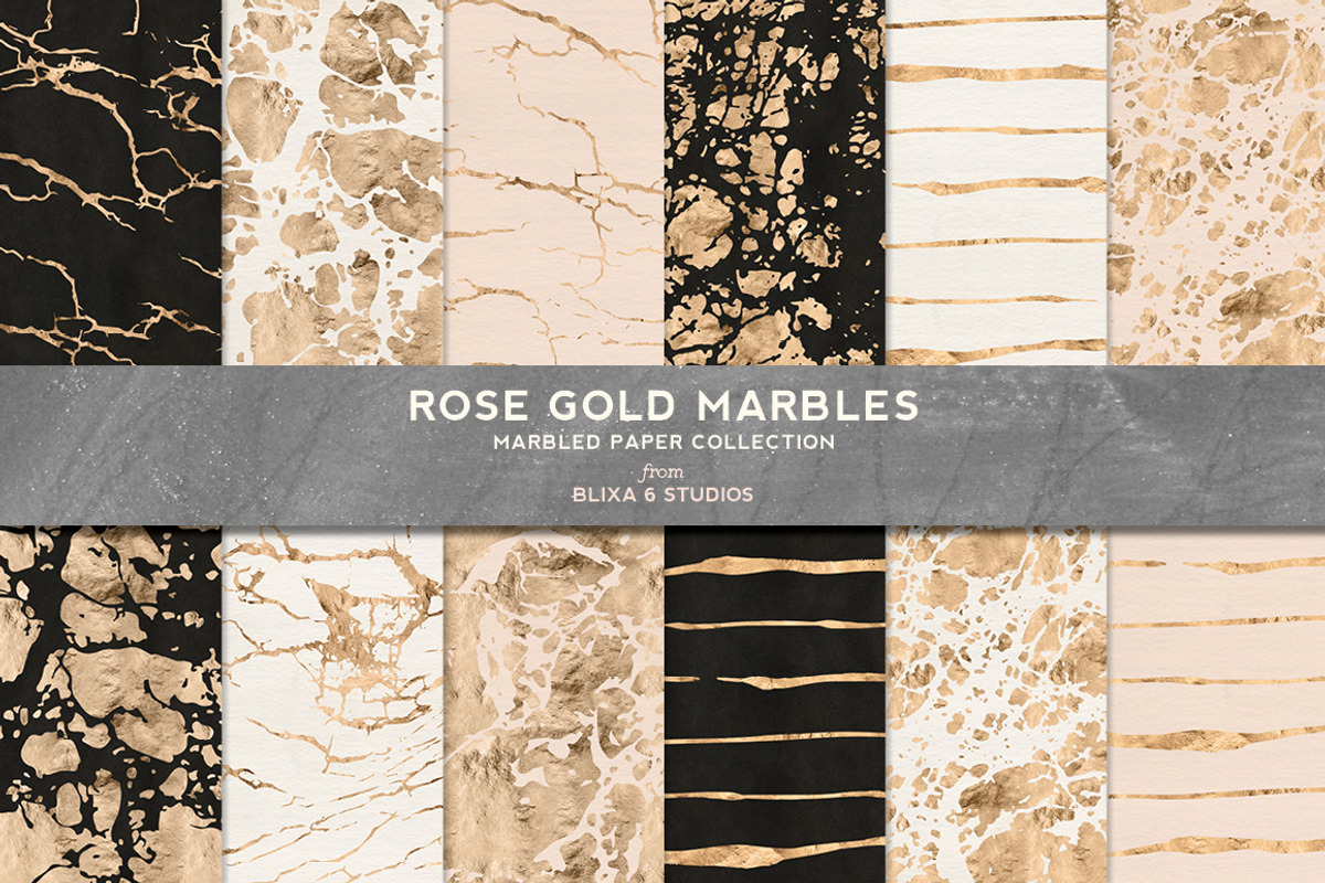 36 Golden Marble Foil & Papers, a Pattern Graphic by Blixa 6 Studios (Photo 2 of 7)