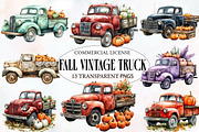 Fall Vintage Truck & Pumpkins, an Illustration by Designworld (Thumbnail 1 of 6)