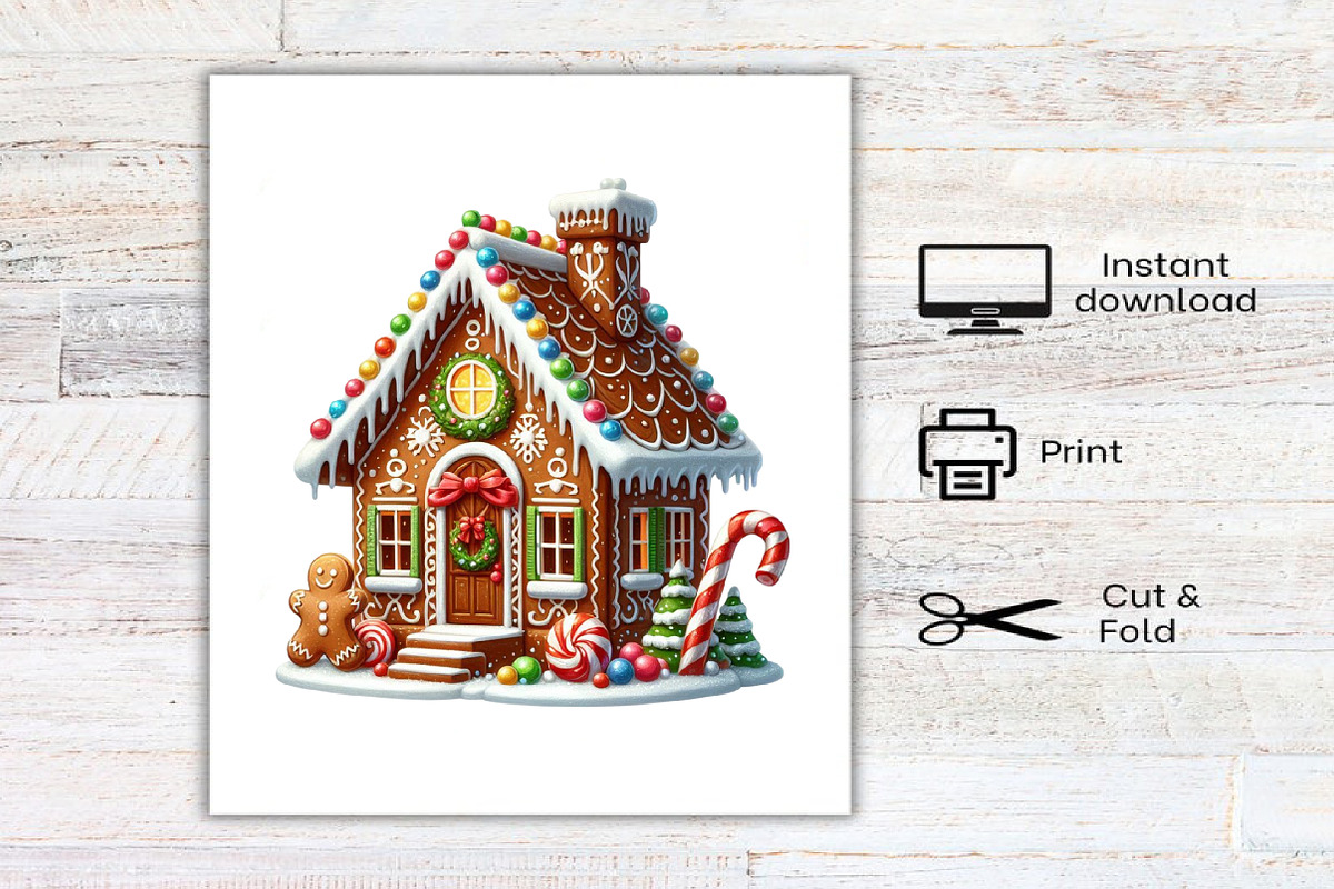 Watercolor Cozy Christmas Clipart, an Illustration by Canvas Craft (Photo 7 of 7)