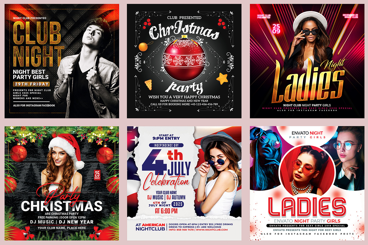 150 Night Club Flyer Bundle, a Flyer Template by AfzaalGraphics (Photo 8 of 27)