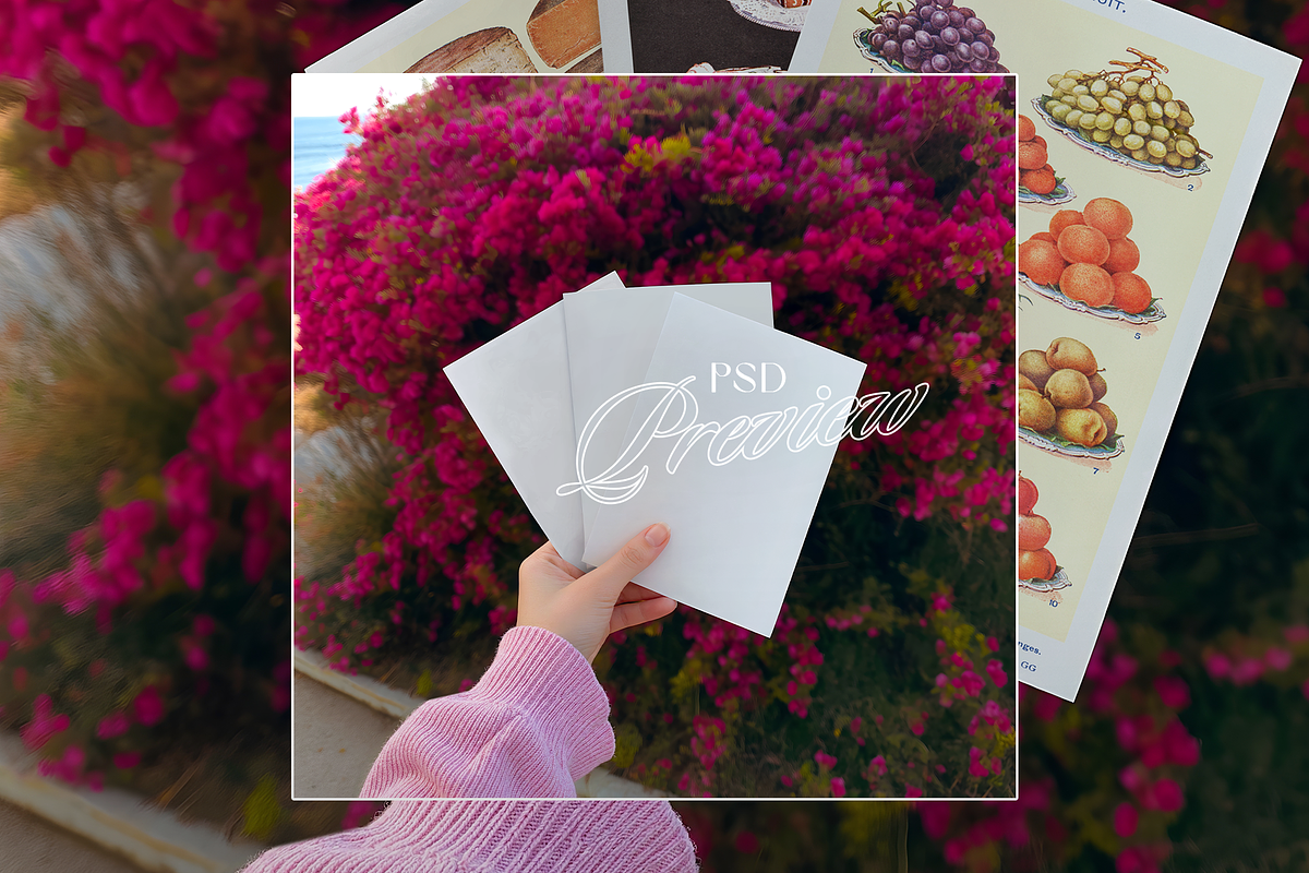 Three DIN A Postcards Mockup (PSD), an Advertising Mockup by WasMockups (Photo 5 of 5)