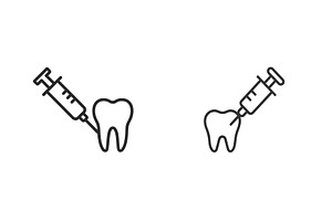 Dental syringe next to tooth, an Object Illustration by ZinetroN