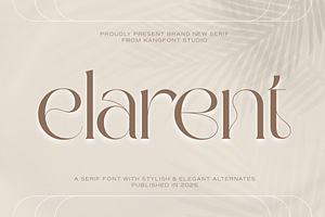 Elarent – Elegant Display Serif Font