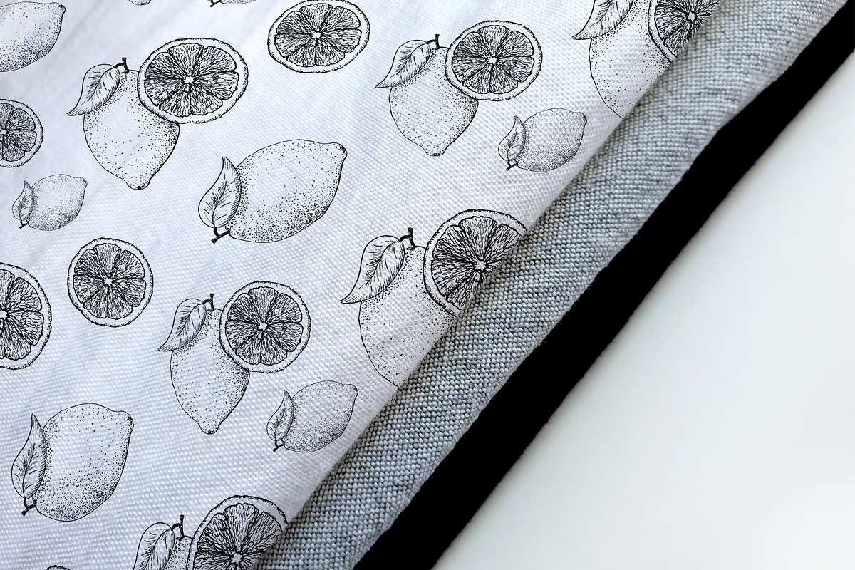 Lemon. Sketch and patterns, a Background Graphic by Canatic (Photo 16 of 19)