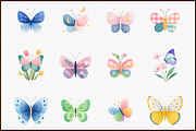 Spring Butterflies Watercolor Clipar, an Illustration by Sublimation Artist (Thumbnail 3 of 6)