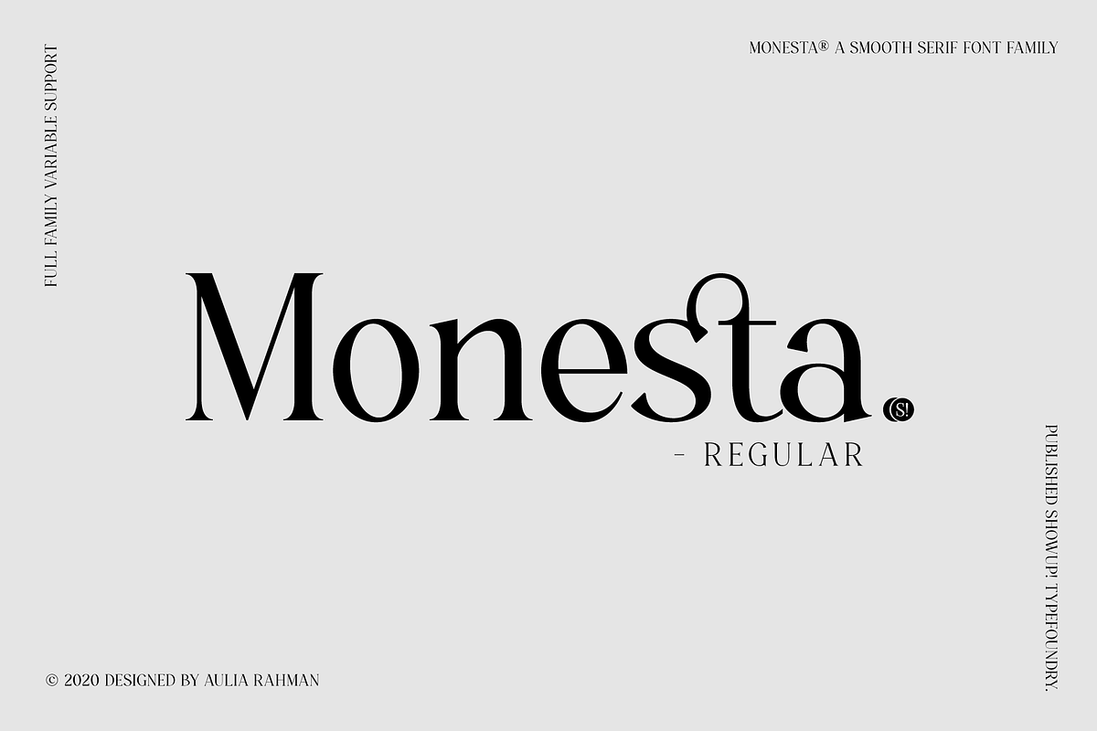 Monesta Regular, a Serif Font by ShowUp! Studio (Photo 2 of 16)
