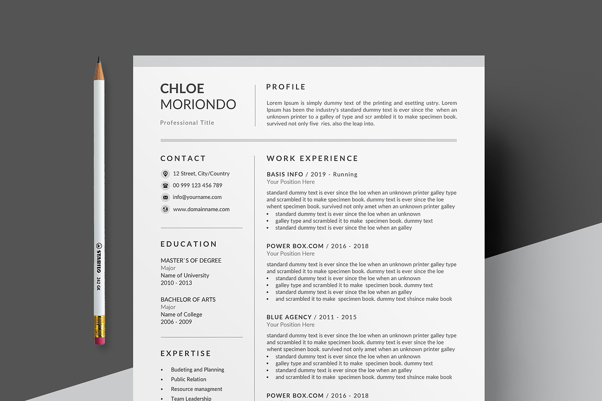 Word Resume & Cover Letter, a Resume Template by Creatune (Photo 1 of 4)