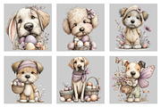 Whimsical Easter Dog Clipart PNG, an Illustration by Black Bird Studio (Thumbnail 5 of 5)