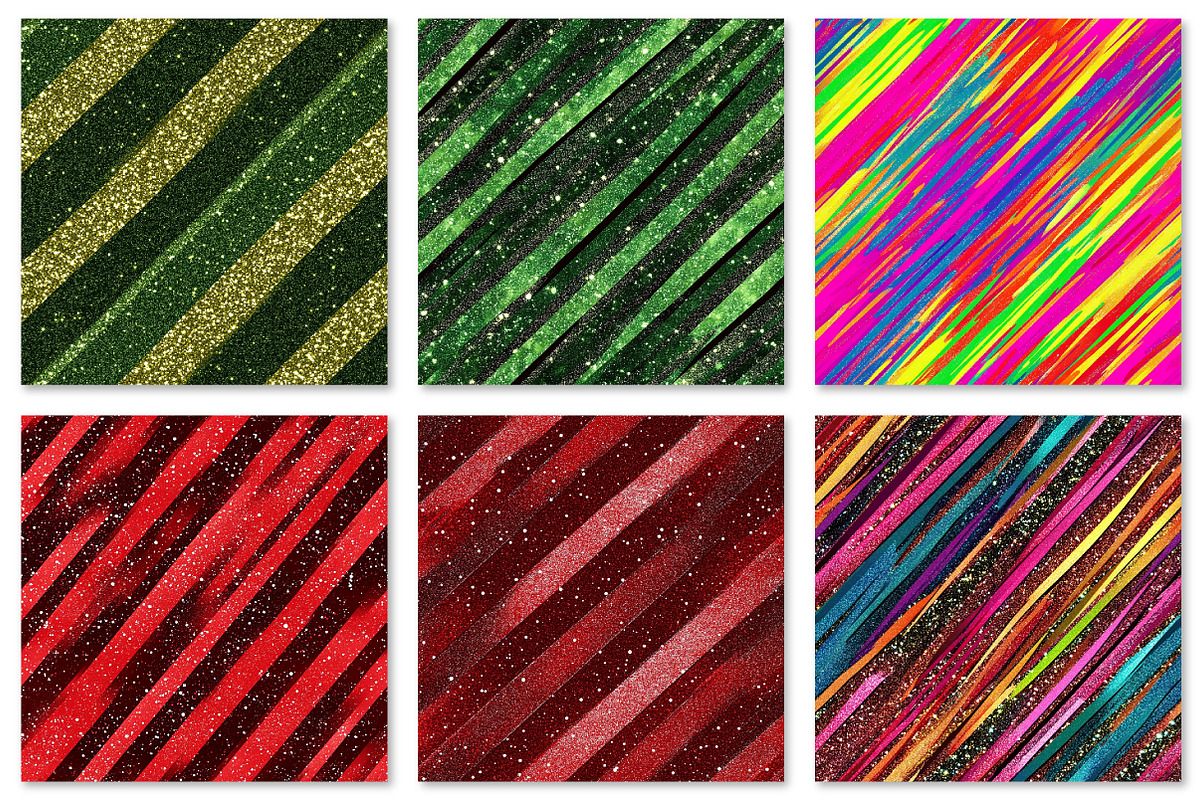 Tinsel Stripes Digital Papers, a Texture Graphic by Dream Creation (Photo 6 of 7)