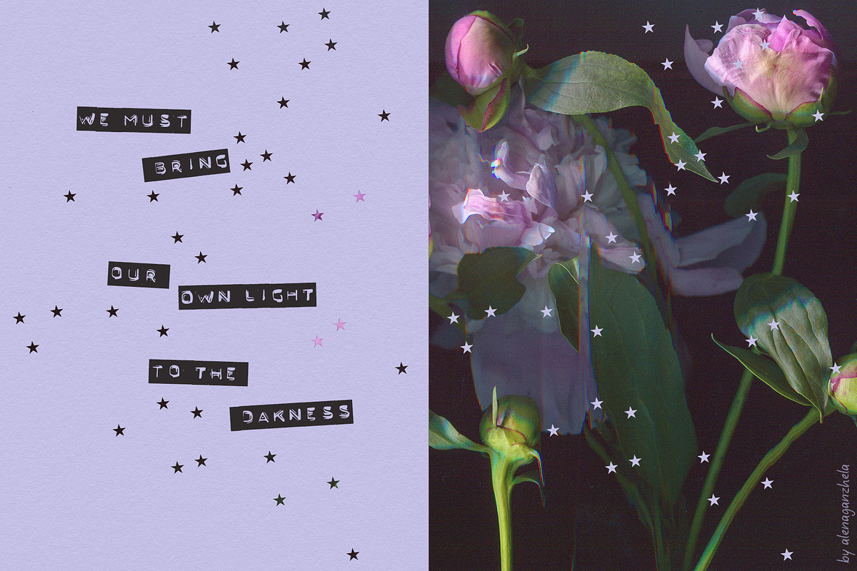 BLOOMSHIFT glitch floral backgrounds, a Background Graphic by alenaganzhela (Photo 2 of 8)