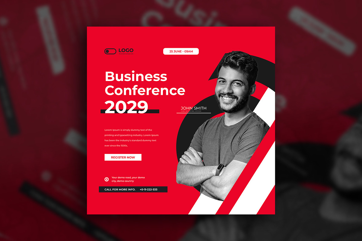 Conference social media template, a Social Media Template by Tanmoy Topu (Photo 5 of 6)