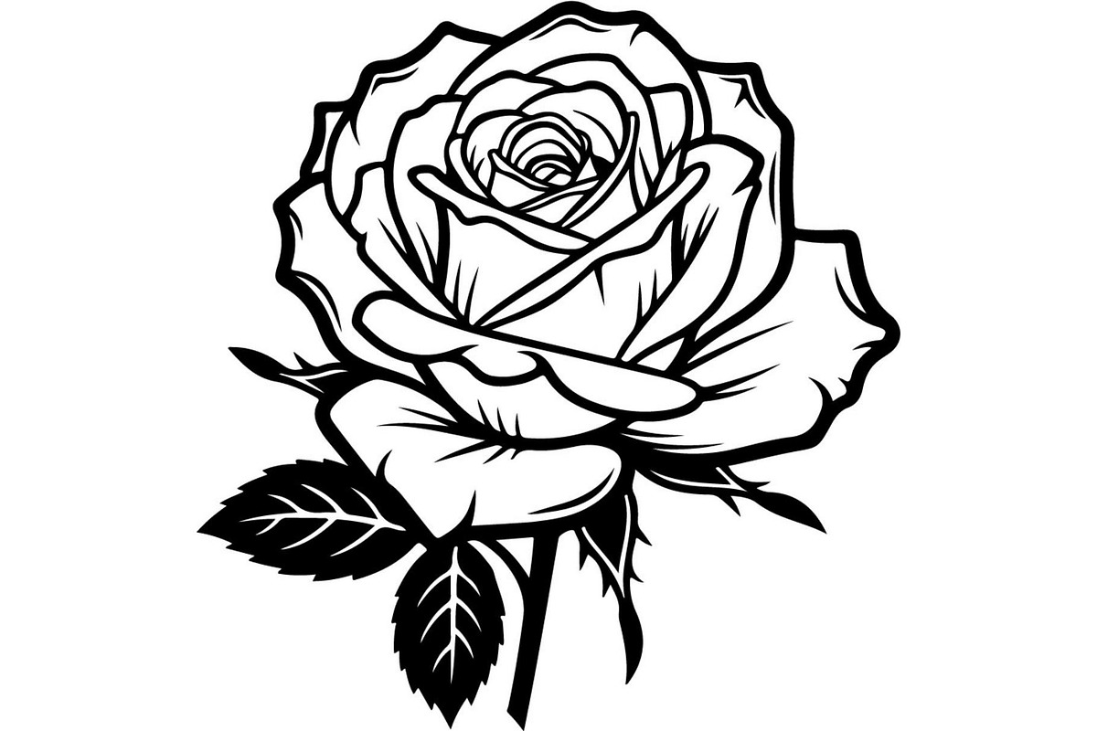 Rose Silhouette File Bundle, a Decorative Illustration by Designer_Momina (Photo 18 of 21)