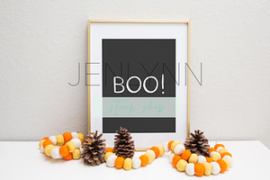 Halloween Frame Mockup PSD