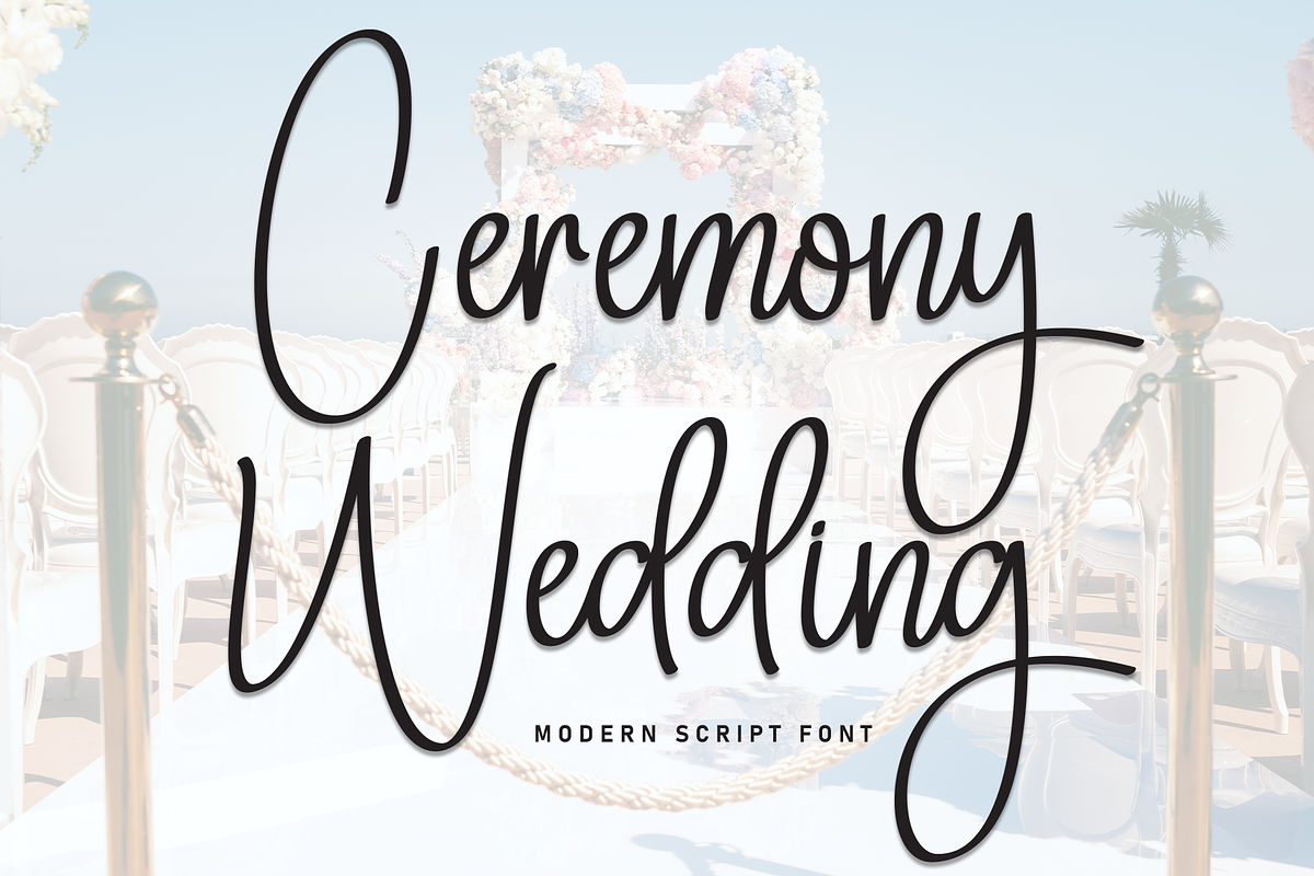 Wedding Ceremony | Script Font, a Handwritten Font by Scratchones (Photo 1 of 8)