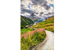 View of the Matterhorn mountain at, an Architecture Photo by Leonid Andronov