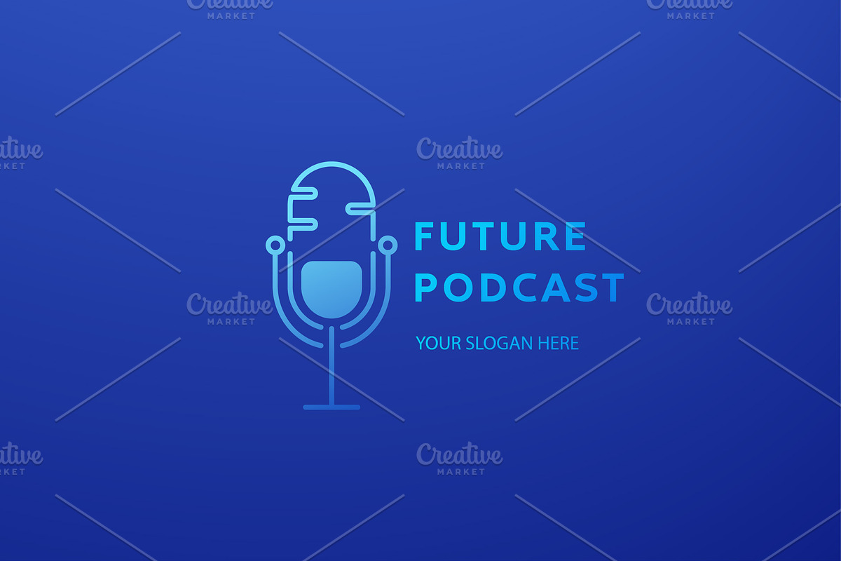Future Podcast Logo Design Template, a Branding & Logo Template by Morvana Crew