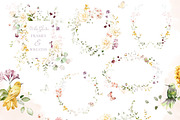 White roses & wildflowers floral set, a Decorative Illustration by Lisima (Thumbnail 5 of 13)