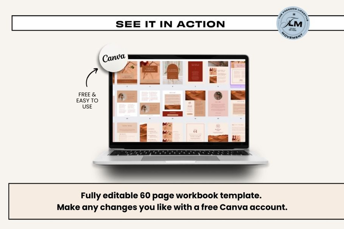 Course Workbook - Desert Boho, a Templates & Theme by Freedom Business Shop (Photo 2 of 11)
