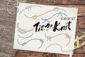 Watercolor Tie-the-Knot Wreath Brush