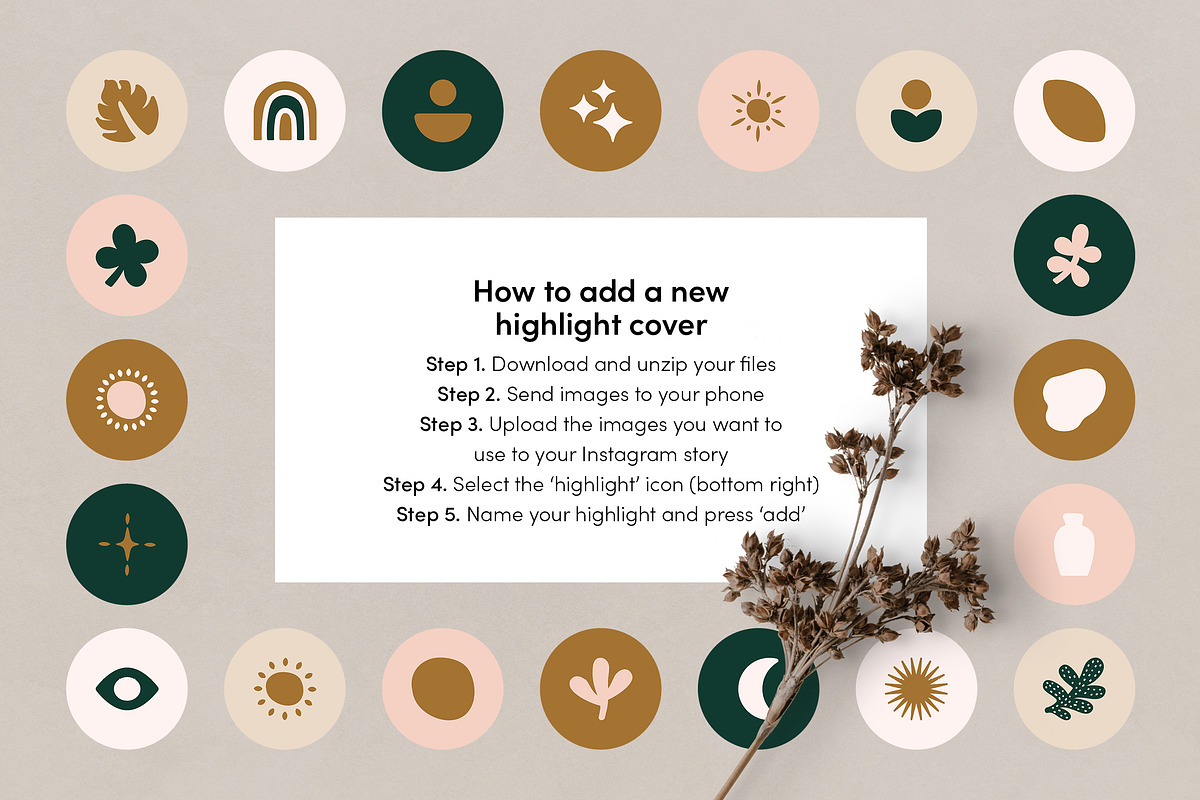 Instagram Highlight Covers Boho Vol1, a Social Media Template by Geometrica Bureau (Photo 7 of 7)