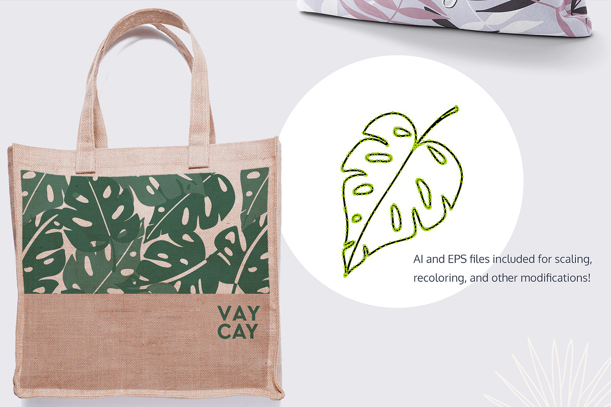 Tropical Leaves & Patterns, an Illustration by amber&ink (Photo 6 of 9)