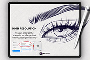 Character Portrait stamp Brushes, a Brush Add-On by Procreate Market (Thumbnail 4 of 14)