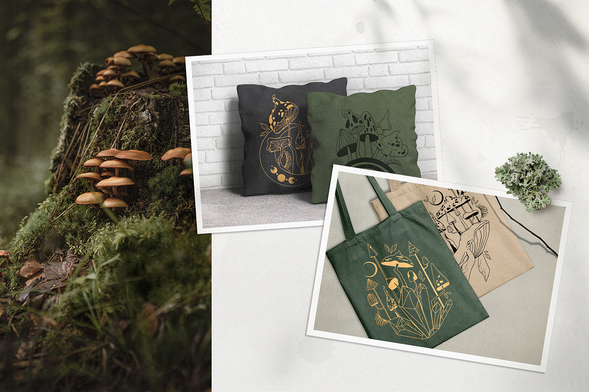 Mystical Mushrooms - graphic kit, an Animal Illustration by My Space Garden (Photo 14 of 17)