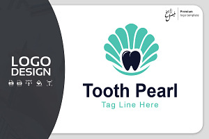 Pearl Tooth Logo Design only 15$