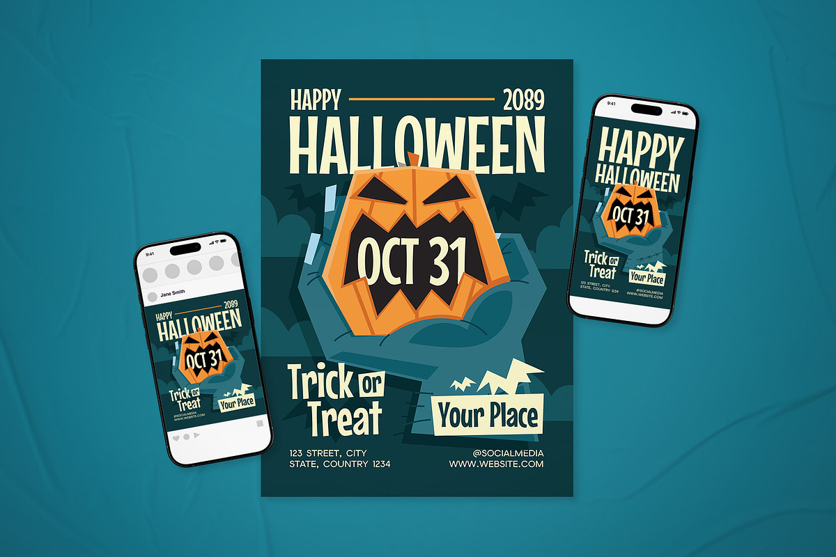 Halloween Event Flyer Set, a Flyer Template by The Good Store (Photo 1 of 2)
