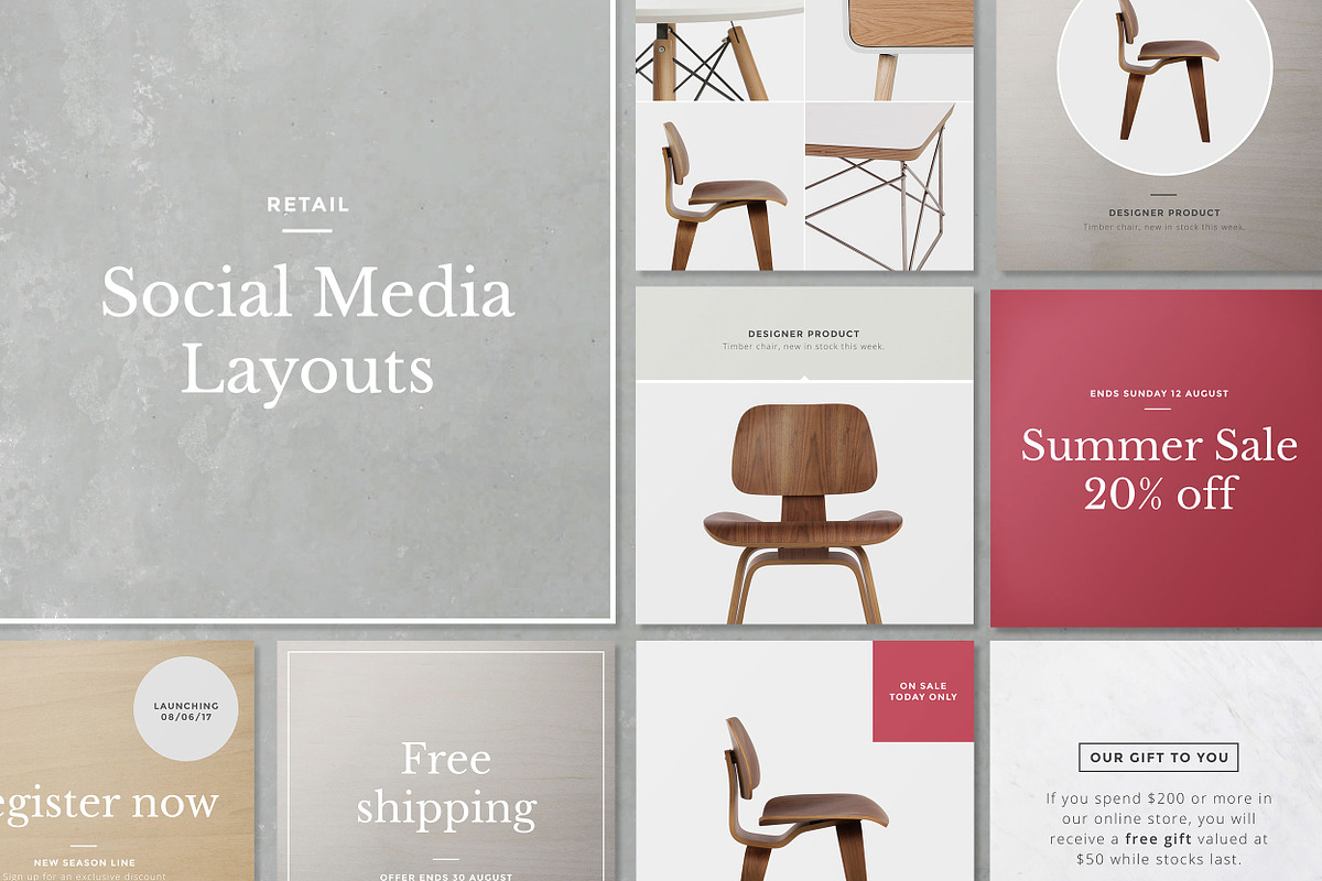 Social Media Layouts - Instagram, a Social Media Template by Design Assets (Photo 1 of 6)