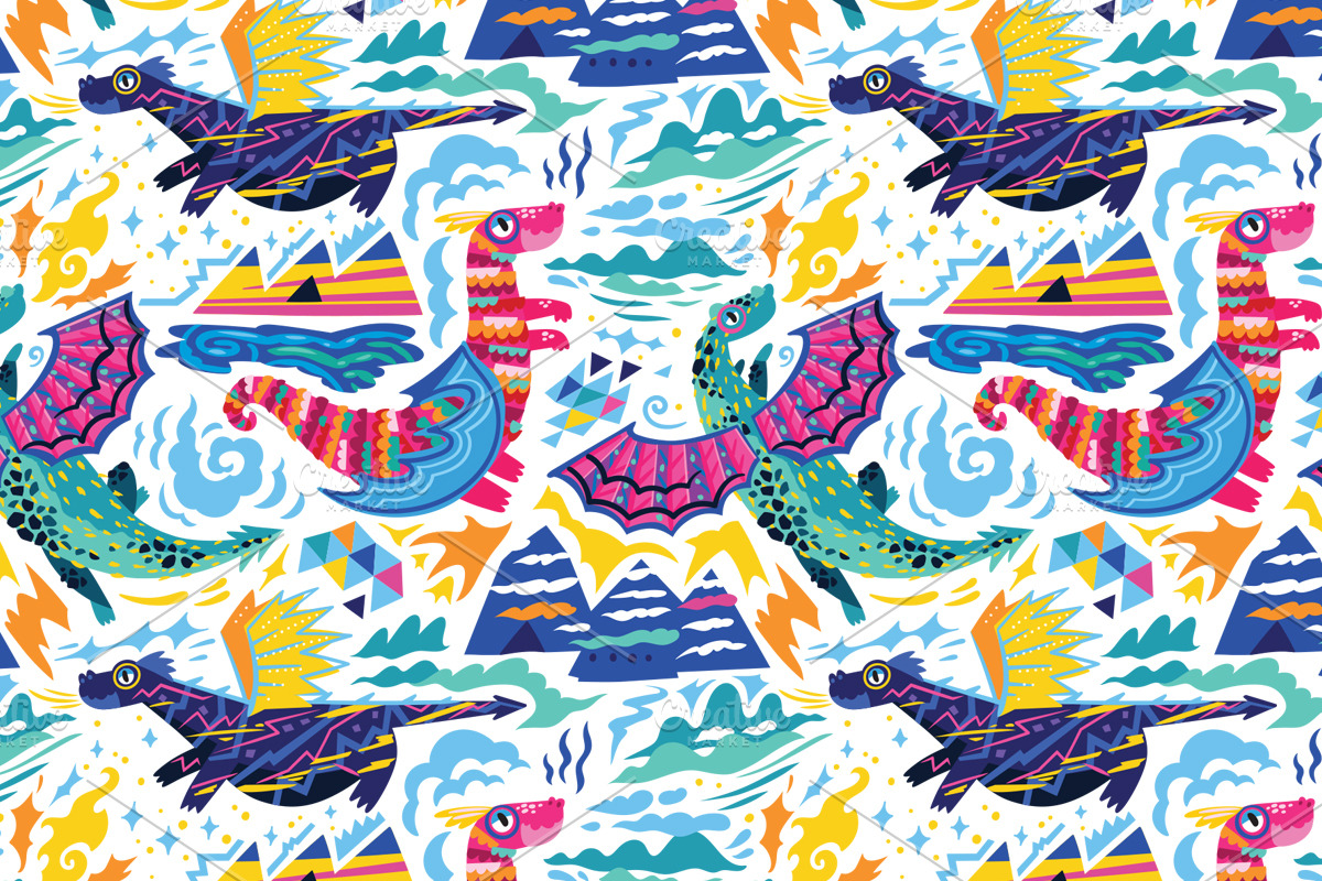 30 Fantasy Seamless Patterns, a Pattern Graphic by PenguinHouse (Photo 23 of 24)