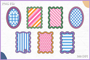 Retro Wavy Pattern Frames Vector Set, a Decorative Illustration by Gfx Expert Team (Thumbnail 1 of 10)