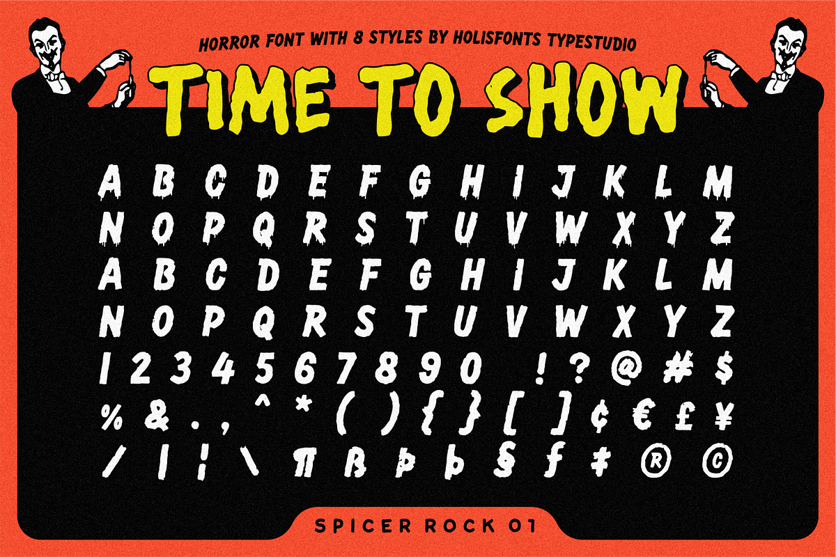 Spicer Rock Horror Font Collection, a Sans Serif Font by 24Design Studios (Photo 5 of 10)