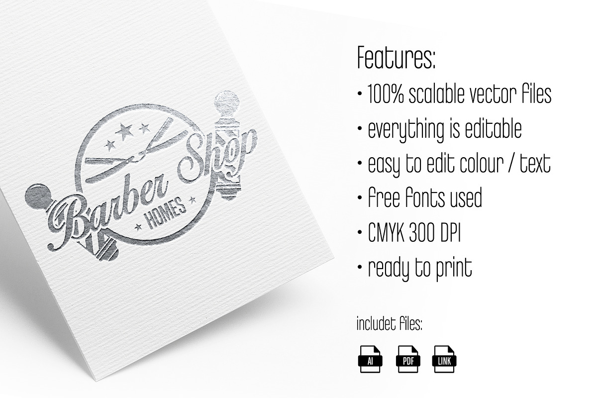 Barber Shop Logo, a Branding & Logo Template by vectorlogos89 (Photo 1 of 2)