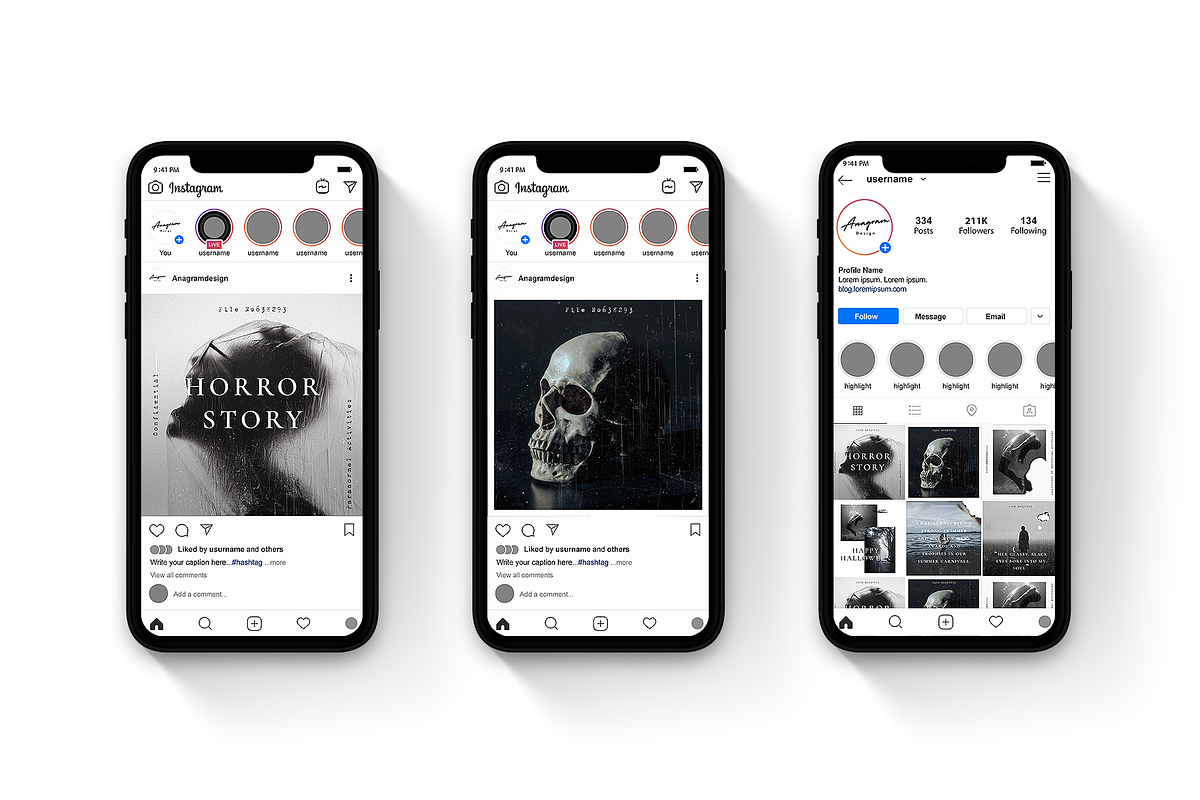 Instagram Horror Stories & Posts, a Social Media Template by AnagramDesign (Photo 7 of 7)