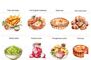 British Food Clipart, Fish and Chips, a Food Illustration by BrushstrokeArtGB (Thumbnail 4 of 9)