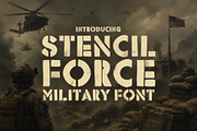 Stencil Force - Military & Army Font, a Handwritten Font by HipFonts (Thumbnail 1 of 7)