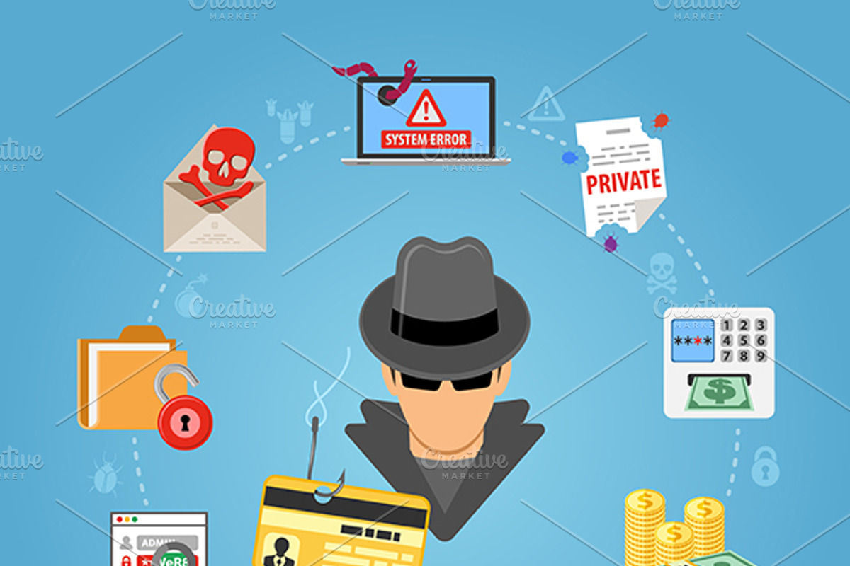 Cyber Crime Infographics, a Technology Illustration by TAlex