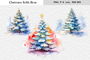 Christmas Teddy Bear Clipart, a Graphic by Kseniia_designer's shop (Thumbnail 5 of 5)