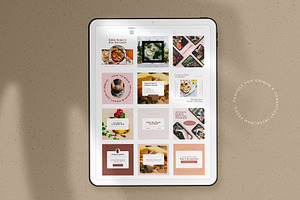 Food Blogger Social Media Templates