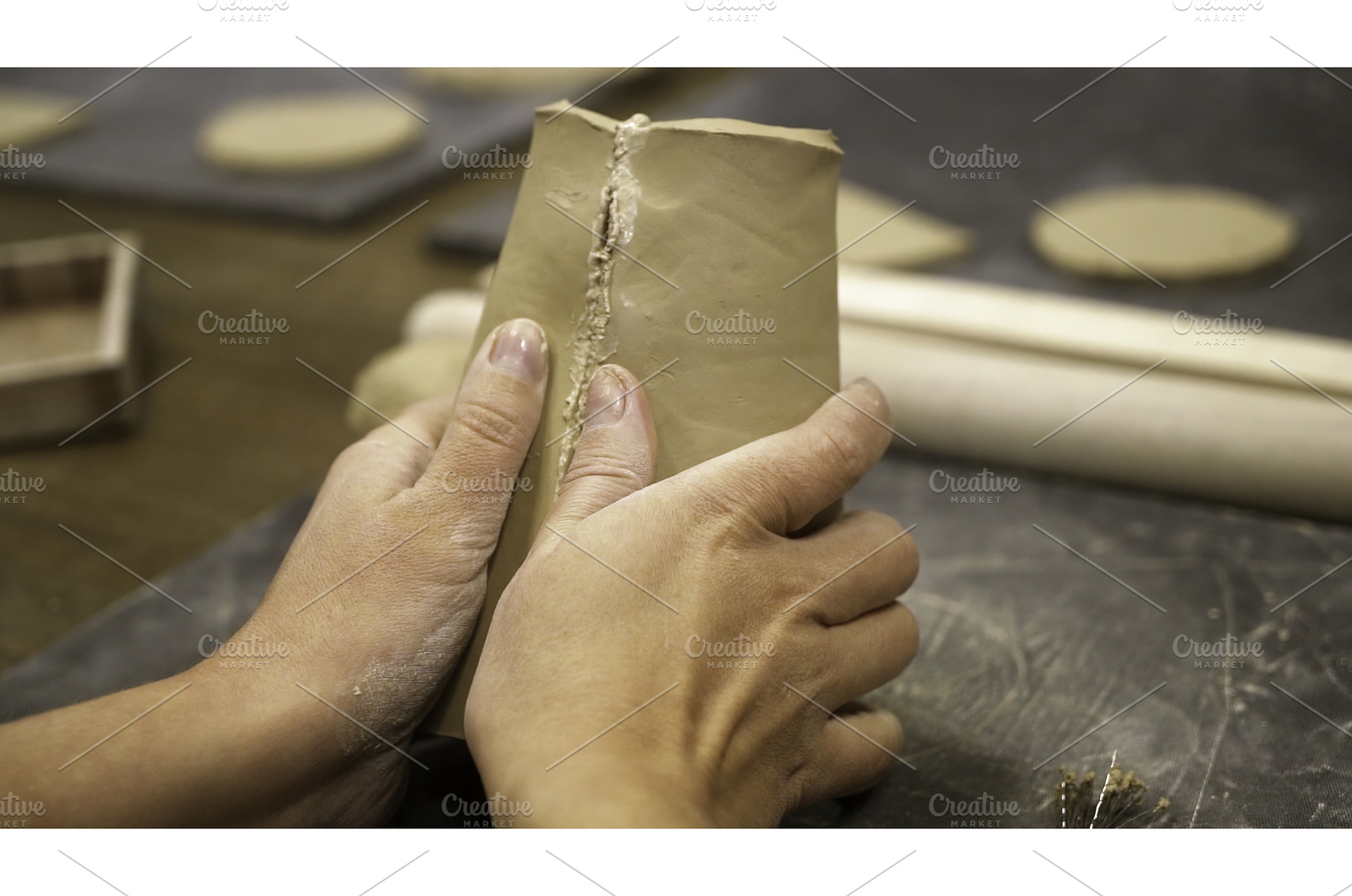 Hands Skillfully Shaping Clay The, an Arts & Entertainment Photo by Media Whale Stock