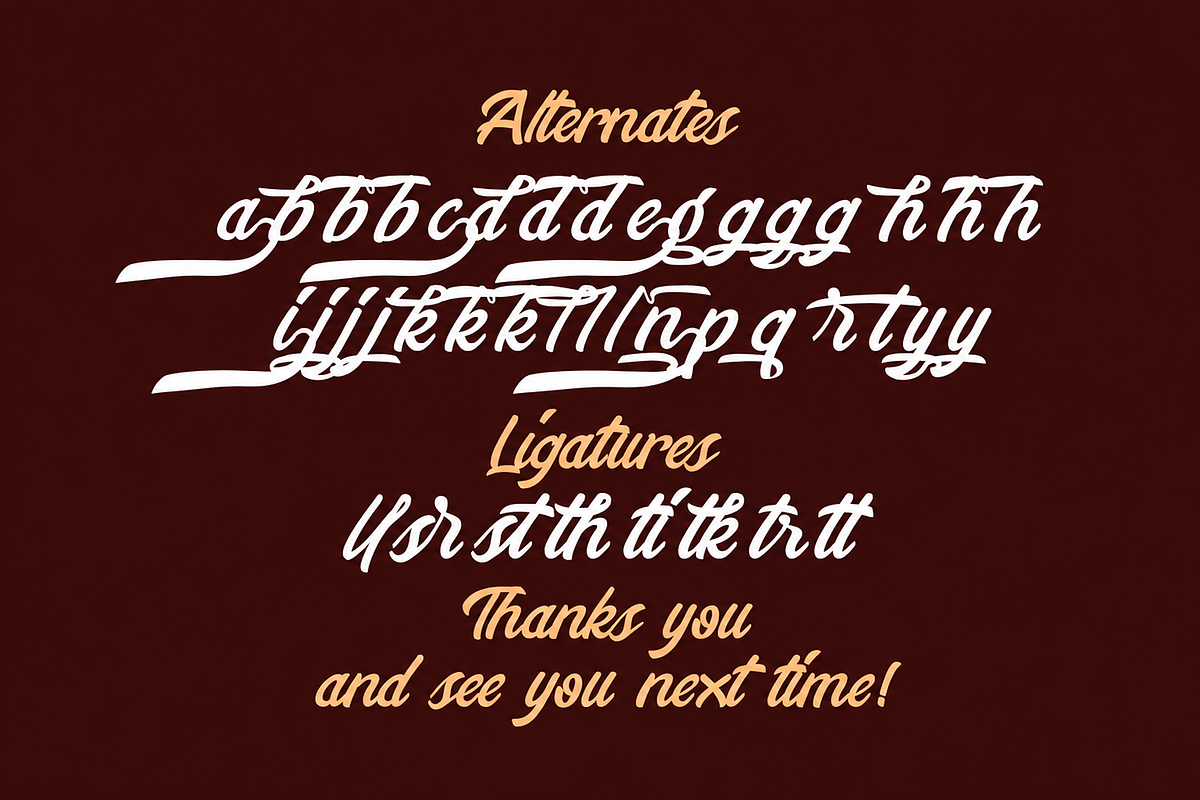 Stringlabs Creative Bold Script Font, a Script Font by StringLabs (Photo 13 of 13)
