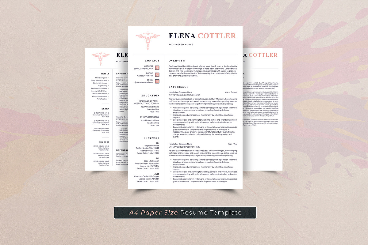 Nurse Resume, a Resume Template by DesignDevisers (Photo 6 of 11)
