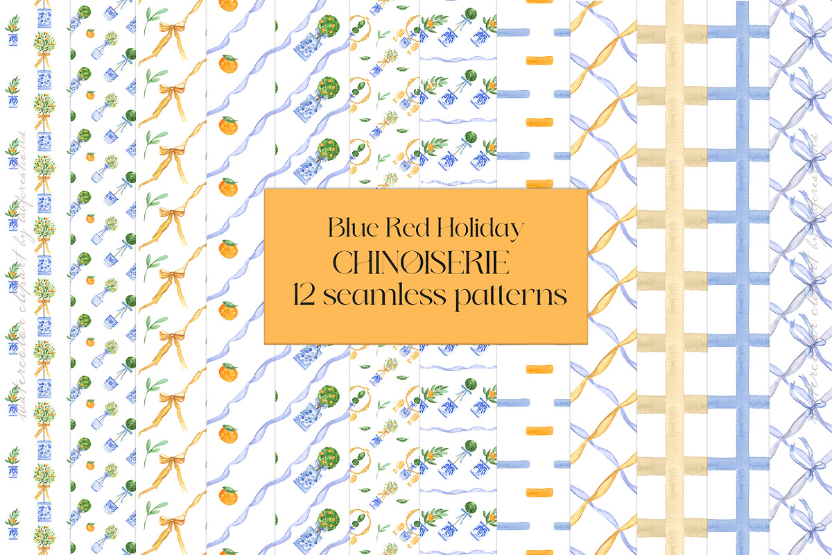 Royal Chinoiserie Orange Topiary, a Decorative Illustration by LABFcreations (Photo 12 of 12)