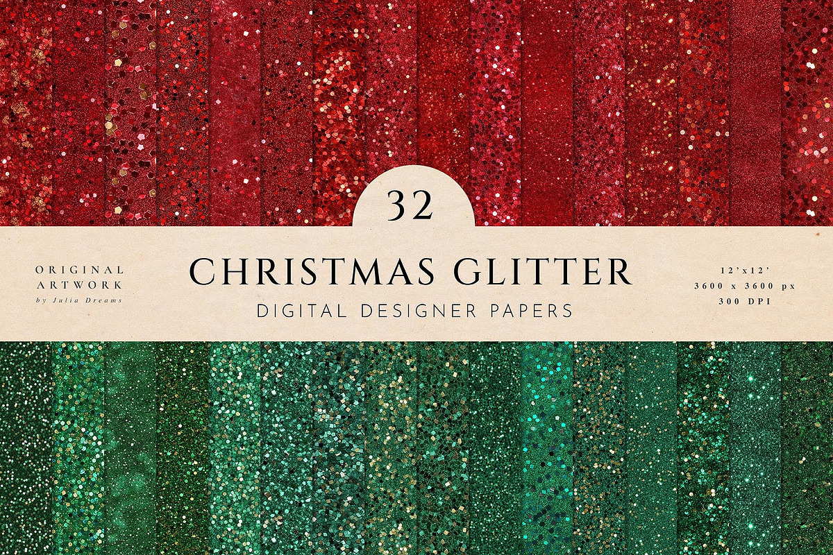 Christmas Glitter Seamless Textures, a Texture Graphic by Julia Dreams (Photo 7 of 7)